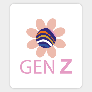 Colorful wavy flower generation z gen z eboy egirl birthday gift idea Magnet